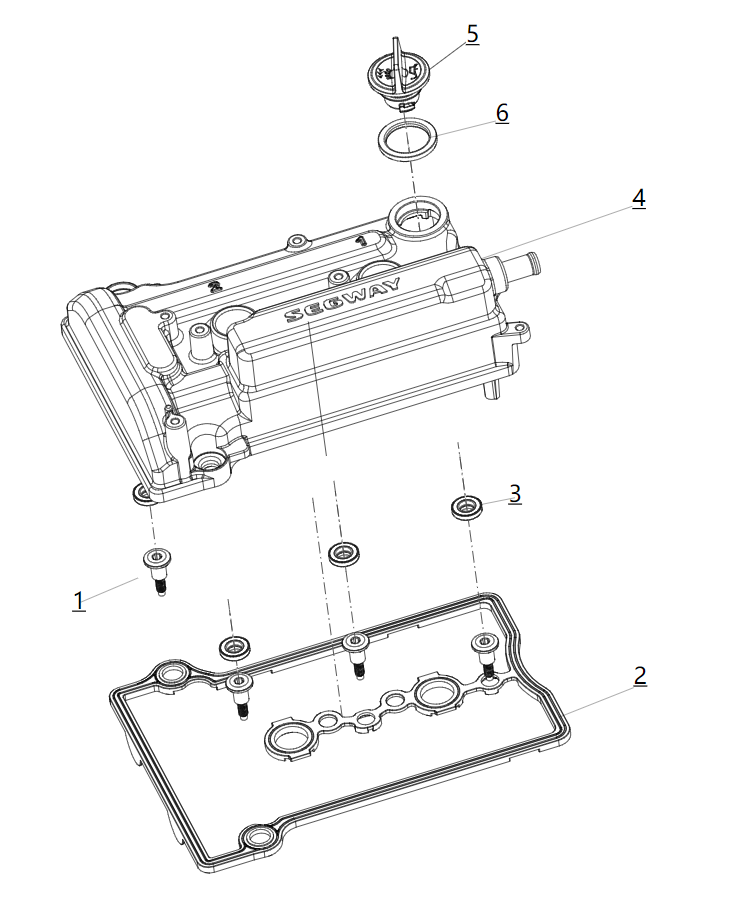 Cylinder head cover sub-assembly