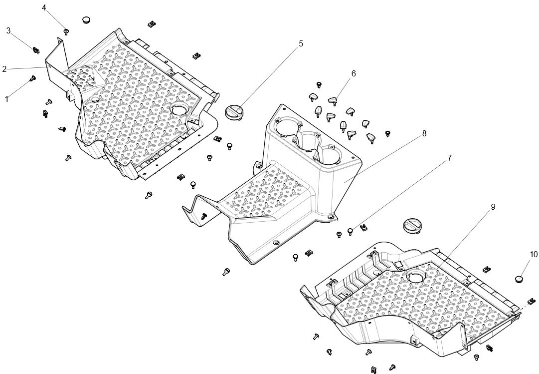 Foot pedal plastic parts