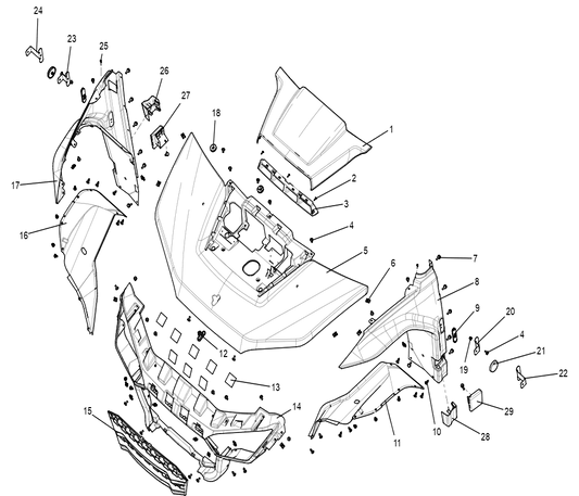 Pièces avant en plastique