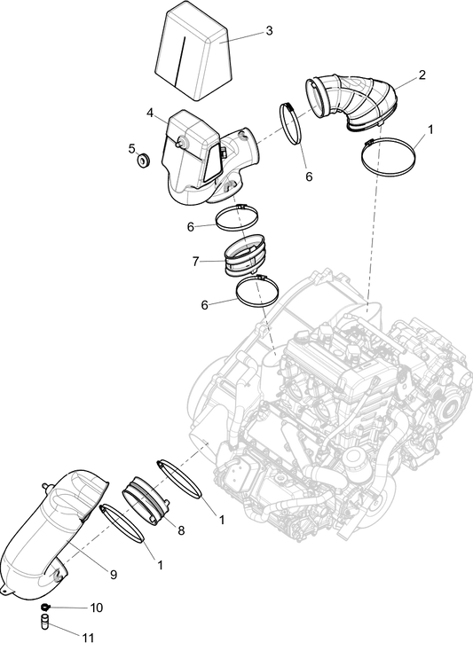 CVT intake and exhaust
