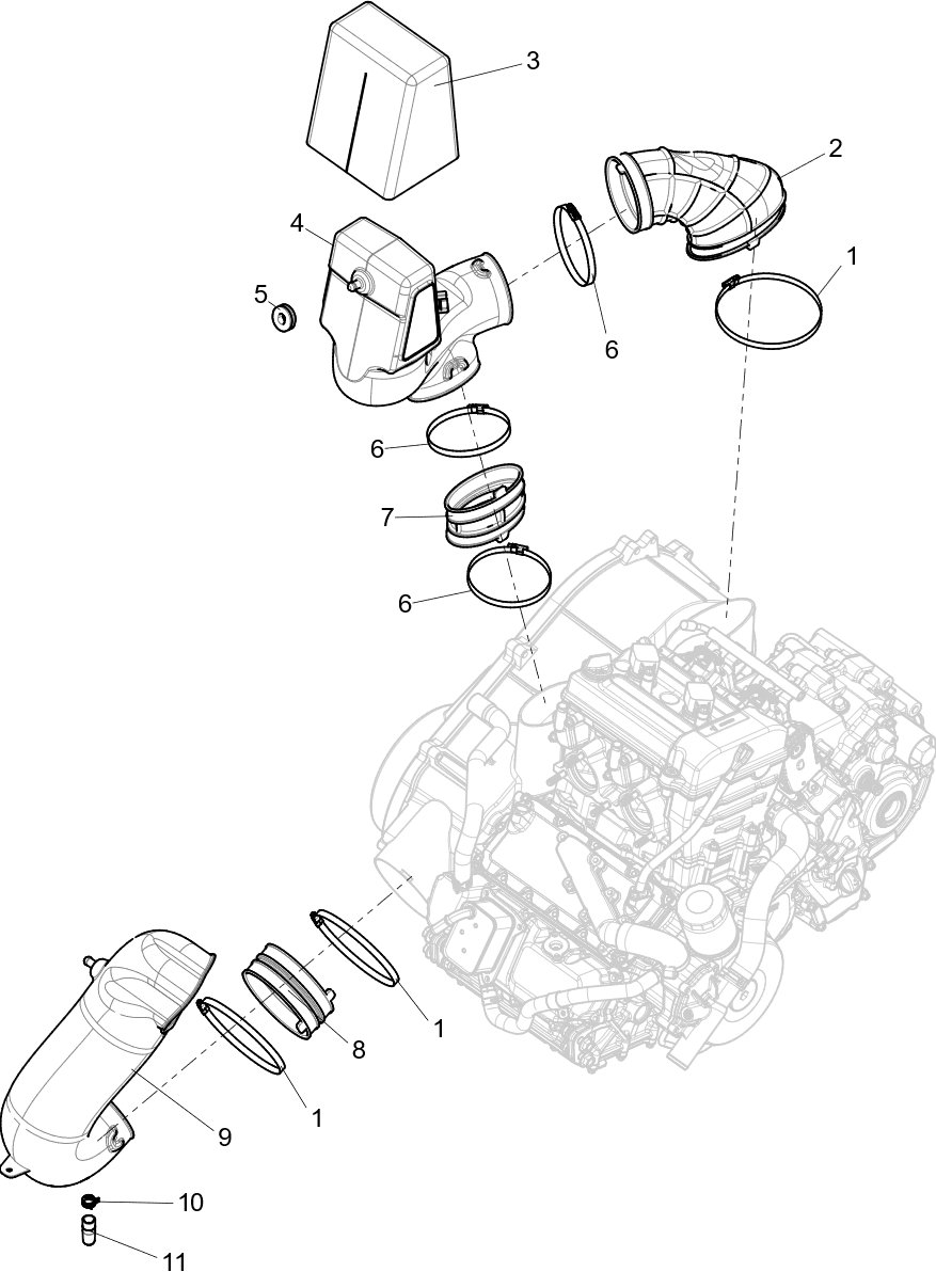 CVT intake and exhaust
