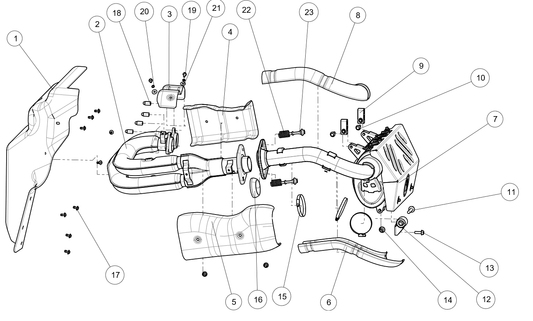 Double layer  Exhaust system assembly