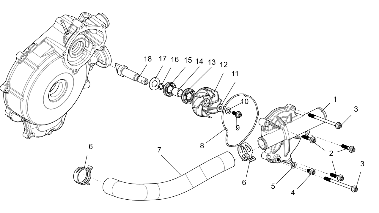 ensemble de pompe à eau