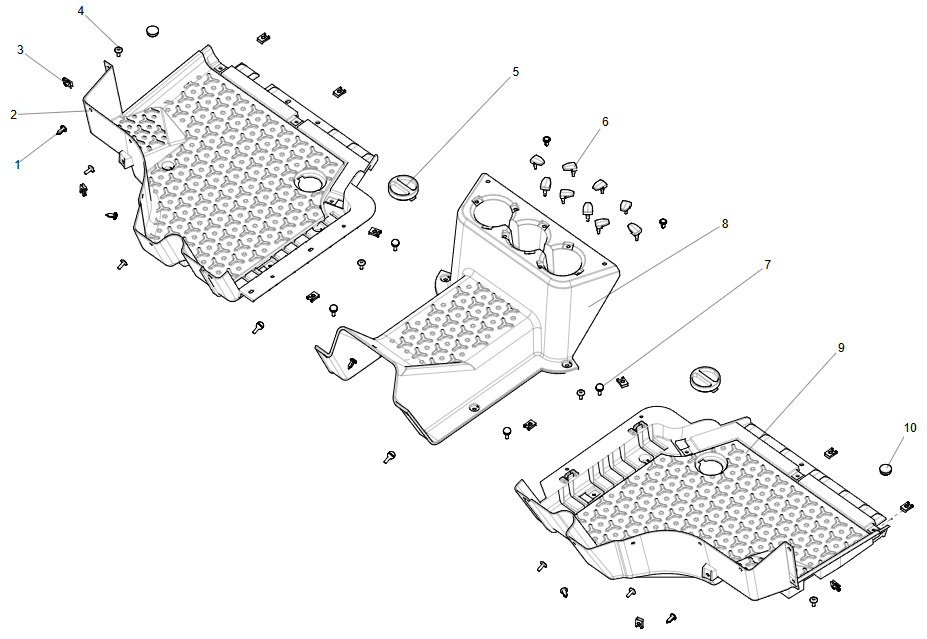 Pièces en plastique de la pédale PIÈCES DE PLANCHER