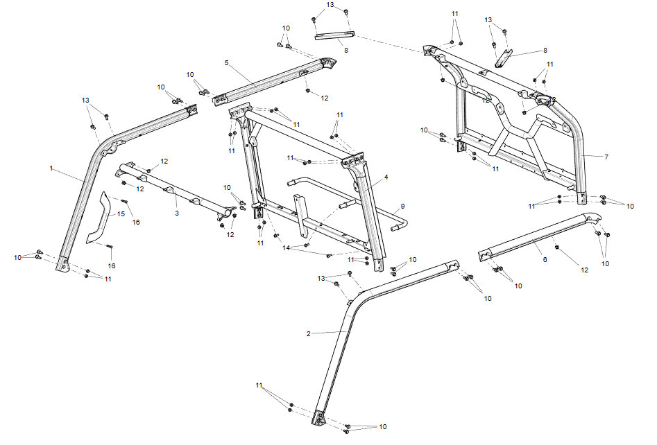 Top beam assembly TOP BEAM