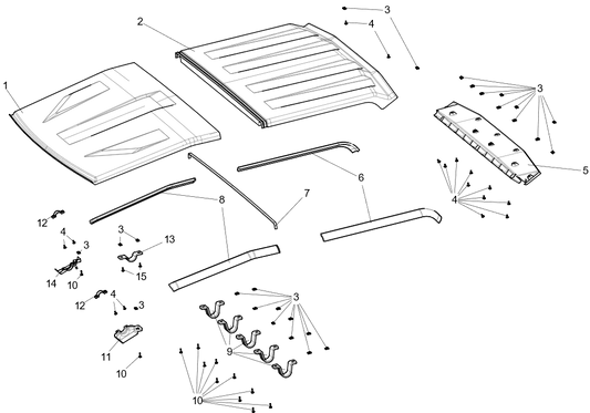Composants en plastique pour plafond TOITURE