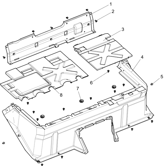Plastic parts under the seat