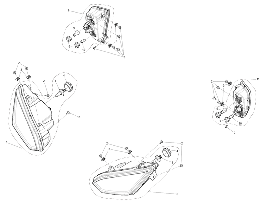 Lamp assembly-US standard( without turn signal)