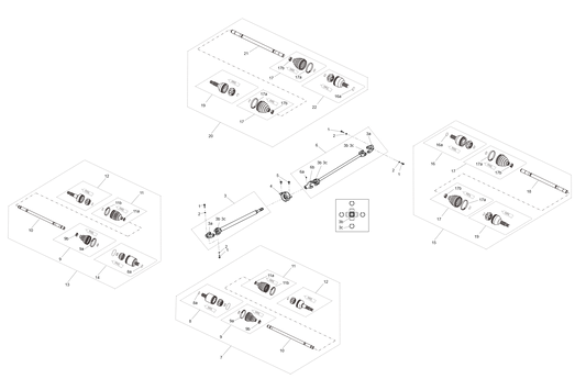 ensemble d'arbre de transmission