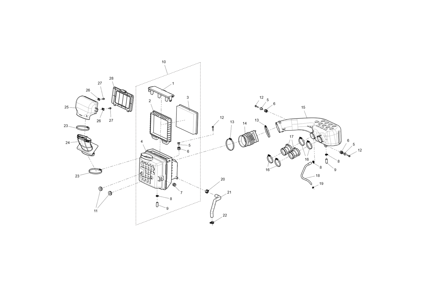 Intake system assembly