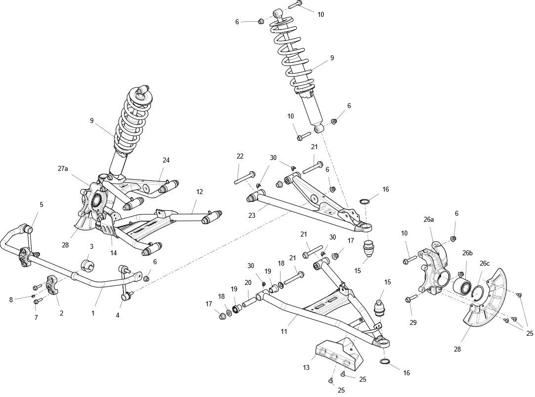 Front suspension assembly-US standard