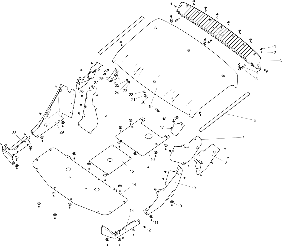 pièces en plastique extérieures