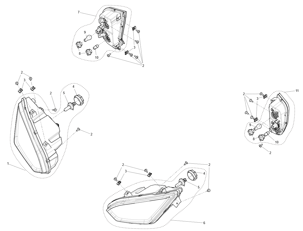 Lamp assembly-European standard(with turn signal)