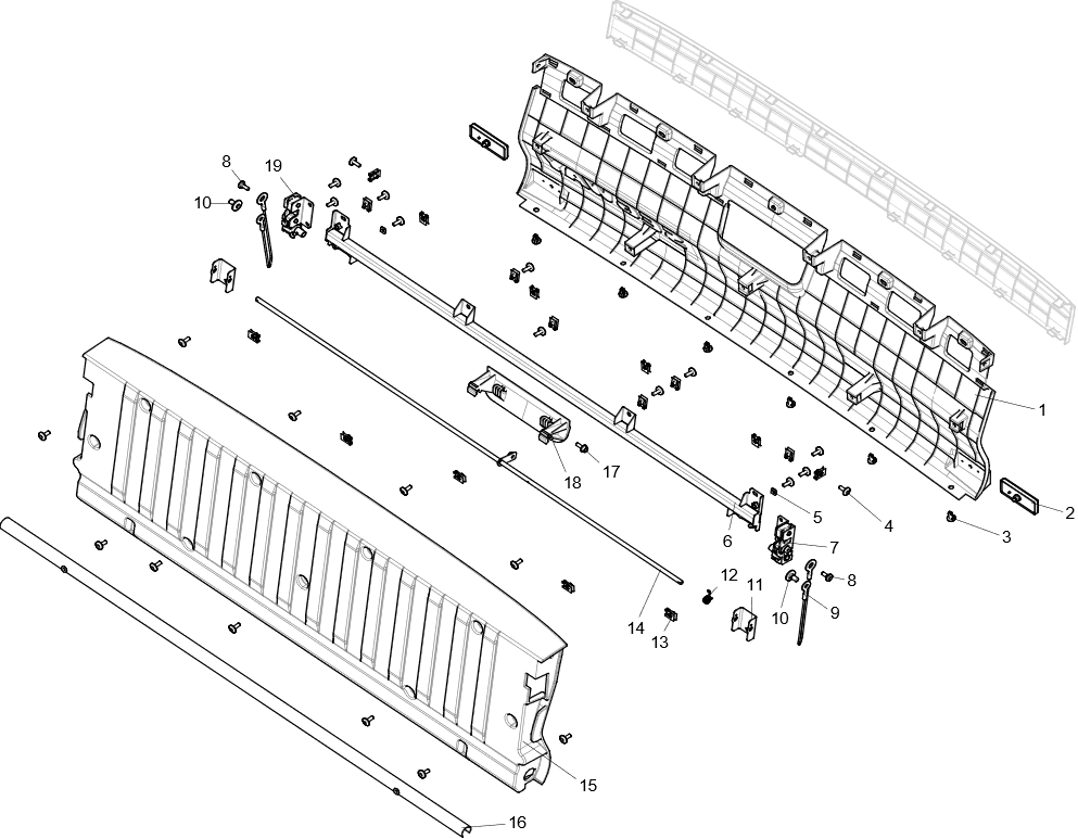 assemblage du panneau de porte de la caisse de chargement