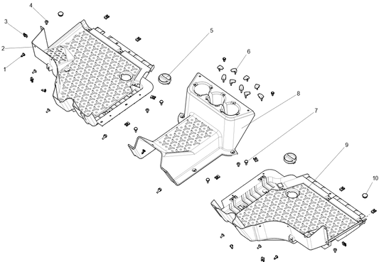 Foot pedal plastic parts