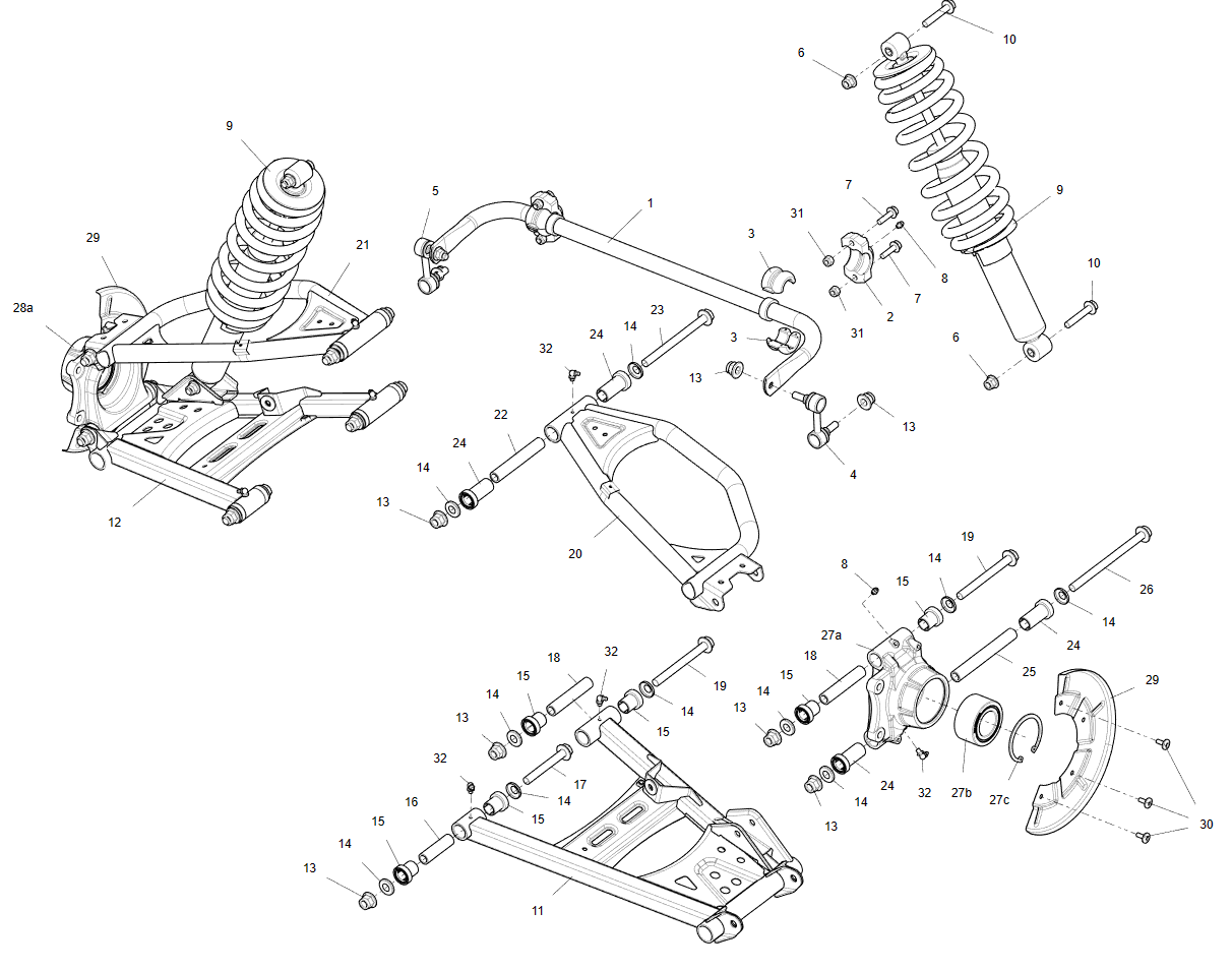 Ensemble de suspension arrière