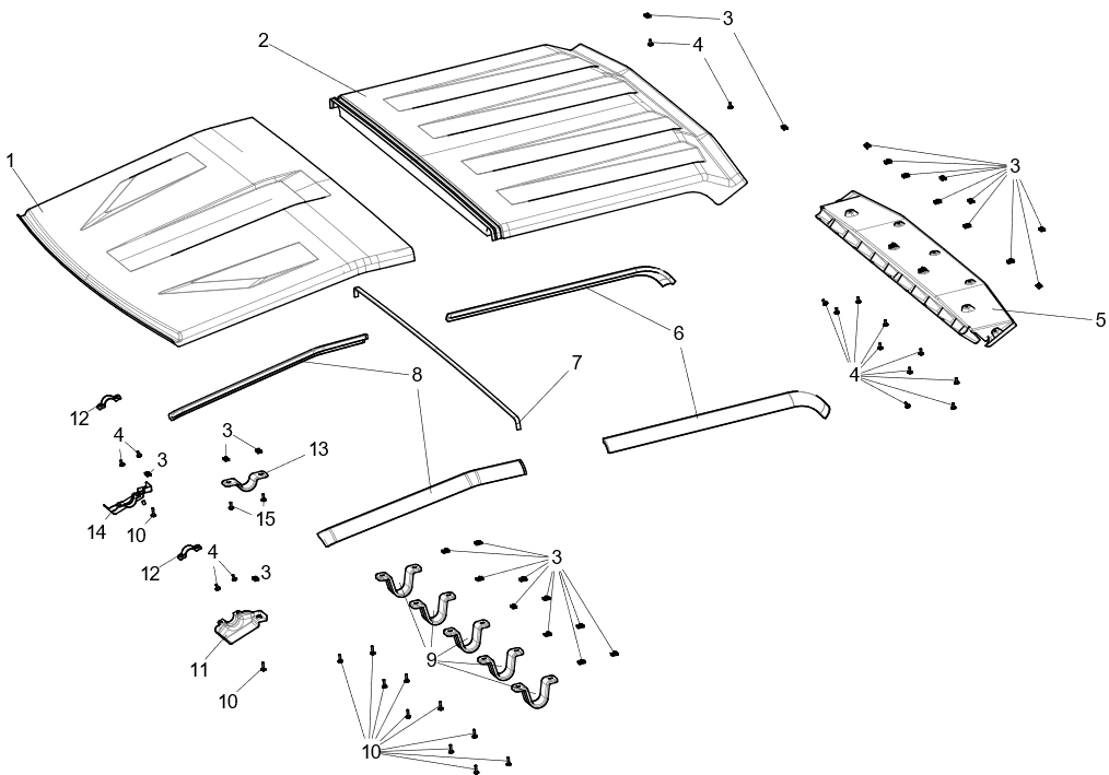Ceiling plastic components ROOF