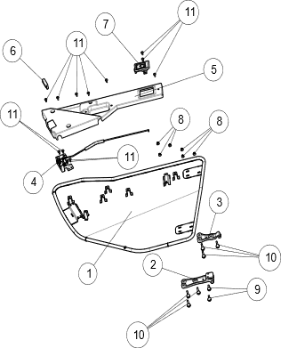 Porte avant gauche en fer - première génération