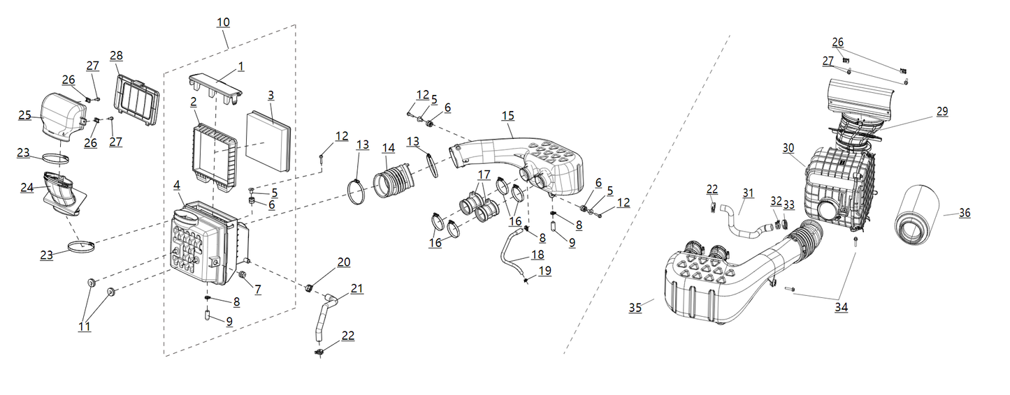 Intake system assembly