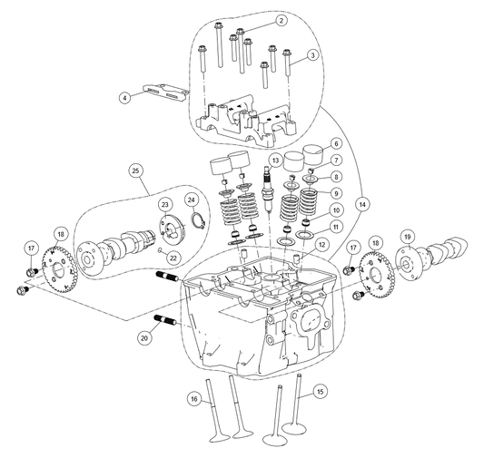 CYLIDNER HEAD COVER Cylinder head division assembly
