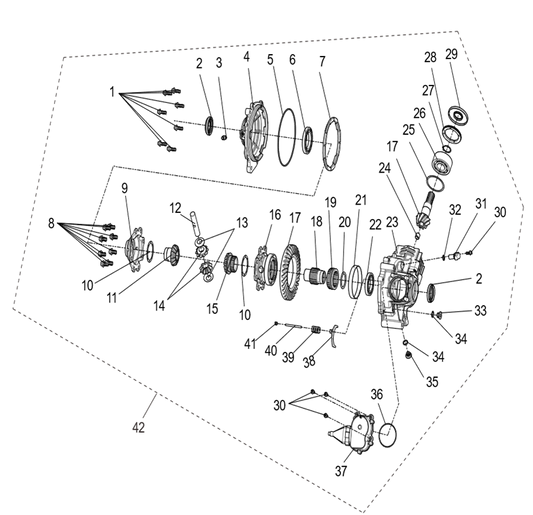 Front axle assembly FRONT AXLE