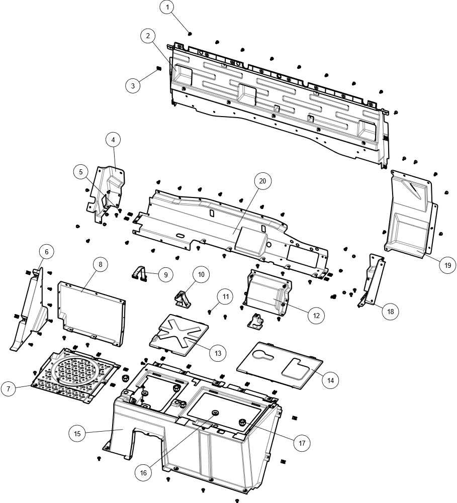 COCKPIT PANEL PARTS Rear cockpit