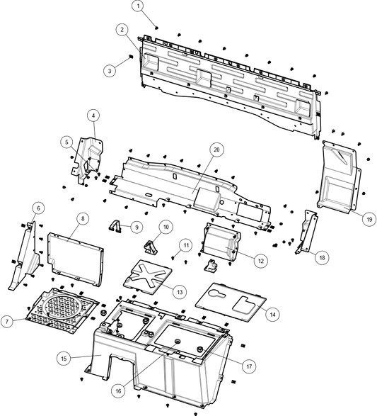 COCKPIT PANEL PARTS Rear cockpit