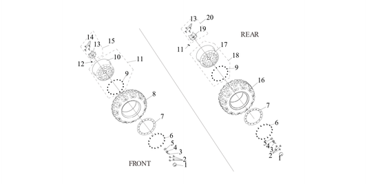 Anti-ring detachable aluminum wheels-US regulations (30 inches) BEADLOCK RIM 30 INCH EPA